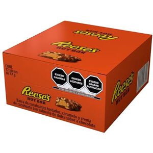 HERSHEY´S – REESE'S Nut Bar, 12 Piezas de 47 g, Barra de Chocolate con Cacahuate y Caramelo, Sabor Cremoso y Crujiente, Snack Dulce, Ideal para Regalo y Compartir HERSHEY´S – REESE'S Nut Bar, 12 Piezas de 47 g, Barra de Chocolate con Cacahuate y Caramelo, Sabor Cremoso y Crujiente, Snack Dulce, Ideal para Regalo y Compartir