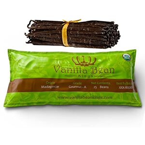 Vanilla Bean Kings 25 granos de vainilla Madagascar Vainilla de grado A para extracto de vainilla y horneado Vanilla Bean Kings 25 granos de vainilla Madagascar Vainilla de grado A para extracto de vainilla y horneado