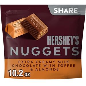 Hershey's Nuggets Toffee Almond Share Size Chocolates 10.2oz (289g) Chocolates con Caramelo y Almendras Hershey's Nuggets Toffee Almond Share Size Chocolates 10.2oz (289g) Chocolates con Caramelo y Almendras