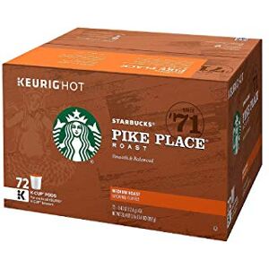 Starbucks Pike Place K-Cups de chocolate tostado y nueces tostadas, café molido de tostado medio, 24 unidades por paquete (paquete de 3) Starbucks Pike Place K-Cups de chocolate tostado y nueces tostadas, café molido de tostado medio, 24 unidades por paquete (paquete de 3)