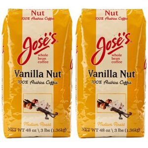 Jose's Vanilla Nut Whole Bean Coffee 3 lb. Bag 2-pack Jose's Vanilla Nut Whole Bean Coffee 3 lb. Bag 2-pack