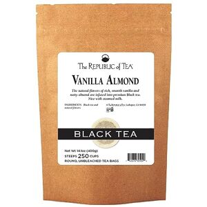 The Republic of Tea Té negro de almendra y vainilla, 250 bolsas de té, mezcla única de vainilla y té de almendras The Republic of Tea Té negro de almendra y vainilla, 250 bolsas de té, mezcla única de vainilla y té de almendras