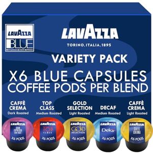Lavazza Cápsulas De Café Azul, Cápsulas De Café Para Muestras De 30 Recuentos, 5 Sabores Top Class, Dorado, Crema Caffe, Descafeinado, Gran Espresso, 6 Pods/Sabor Lavazza Cápsulas De Café Azul, Cápsulas De Café Para Muestras De 30 Recuentos, 5 Sabores Top Class, Dorado, Crema Caffe, Descafeinado, Gran Espresso, 6 Pods/Sabor