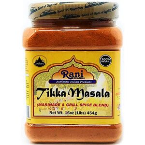 Rani Brand Authentic Indian Products Tikka Masala Indian Spice Blend 16oz (454 g) sin sal ~ sin colores 16 Ounce (454g) Rani Brand Authentic Indian Products Tikka Masala Indian Spice Blend 16oz (454 g) sin sal ~ sin colores 16 Ounce (454g)