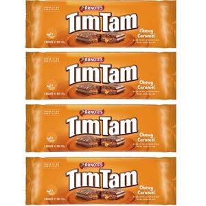 Good Aussie - Galletas de chocolate y caramelo masticables Tim Tam, 175 g, paquete de 4, fabricadas en Australia Good Aussie - Galletas de chocolate y caramelo masticables Tim Tam, 175 g, paquete de 4, fabricadas en Australia