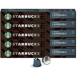 Nespresso , Starbucks by , Café Espresso Roast, Paquete de 50 cápsulas de Sistema Original, 285 mililitros Nespresso , Starbucks by , Café Espresso Roast, Paquete de 50 cápsulas de Sistema Original, 285 mililitros