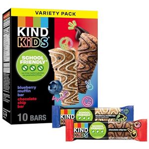 KIND Paquete Variado De Barritas De Avena Con Chispas De Chocolate Y Arándanos Para Niños Escolares, Sin Nueces De Árbol, Sin Maní, Sin Gluten, Hechas Con Avena Integral, 5G De Proteína, 10 KIND Paquete Variado De Barritas De Avena Con Chispas De Chocolate Y Arándanos Para Niños Escolares, Sin Nueces De Árbol, Sin Maní, Sin Gluten, Hechas Con Avena Integral, 5G De Proteína, 10