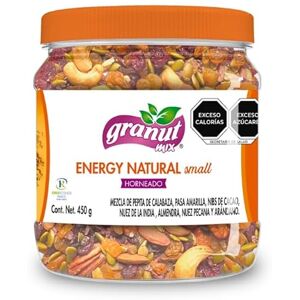 GRANUT MIX Tarro Energy small (450g) Mezcla horneada de nueces, frutos secos y Nibs de cacao Snack Saludable GRANUT MIX Tarro Energy small (450g) Mezcla horneada de nueces, frutos secos y Nibs de cacao Snack Saludable