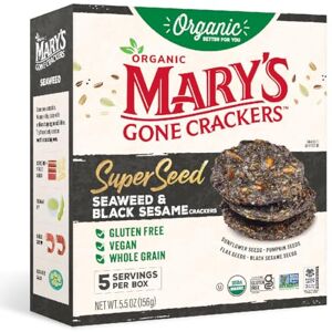 Mary's Gone Crackers Super Seed Crackers, 5 g de proteínas orgánicas a base de plantas Mary's Gone Crackers Super Seed Crackers, 5 g de proteínas orgánicas a base de plantas