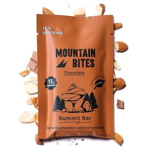 MOUNTAIN BITES Barra con proteína: Summit Bar a base de ingredientes naturales y proteína de chícharo (13gr.) Sabor Chocolate. Paquete de 10 piezas. Snack deportivo. . MOUNTAIN BITES Barra con proteína: Summit Bar a base de ingredientes naturales y proteína de chícharo (13gr.) Sabor Chocolate. Paquete de 10 piezas. Snack deportivo. .