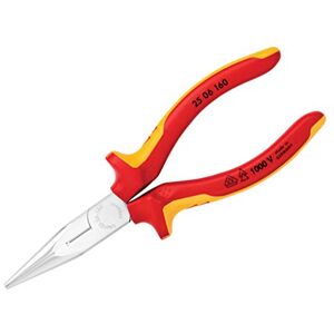 KNIPEX 25 06 160 SB Alicate de Montaje Alicate para Radios Cromado Aislados con Fundas en Dos Componentes, 160 mm KNIPEX 25 06 160 SB Alicate de Montaje Alicate para Radios Cromado Aislados con Fundas en Dos Componentes, 160 mm