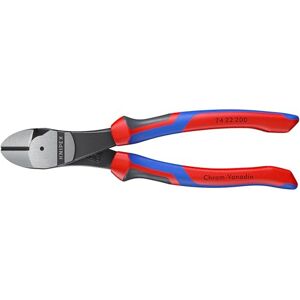 KNIPEX 74 22 200 Alicate de Corte Diagonal Tipo Extra Fuerte Atramentado con Fundas en Dos Componentes, 200 mm KNIPEX 74 22 200 Alicate de Corte Diagonal Tipo Extra Fuerte Atramentado con Fundas en Dos Componentes, 200 mm