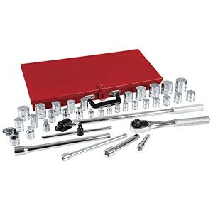 Urrea 5452 Juego de dados y accesorios cuadro de 3/8" y 1/2" en pulgadas, 37 piezas Urrea 5452 Juego de dados y accesorios cuadro de 3/8" y 1/2" en pulgadas, 37 piezas