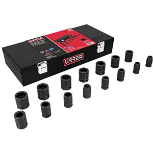 Urrea 7401MC Juego de dados de impacto cuadro de 1/2", métricos en caja, 15 piezas Urrea 7401MC Juego de dados de impacto cuadro de 1/2", métricos en caja, 15 piezas