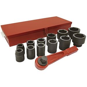 Urrea 15201H Juego de dados y accesorios de impacto cuadro de 1", métricos, 14 piezas Urrea 15201H Juego de dados y accesorios de impacto cuadro de 1", métricos, 14 piezas