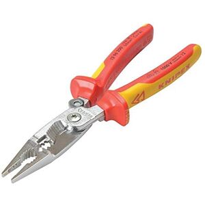 KNIPEX 13 96 200 SB Alicate para Instalaciones Eléctricas Aislados con Fundas en Dos Componentes, Según Norma VDE, Cromado, 200 mm KNIPEX 13 96 200 SB Alicate para Instalaciones Eléctricas Aislados con Fundas en Dos Componentes, Según Norma VDE, Cromado, 200 mm