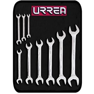 Urrea 30000RM Juego de llaves españolas pulido espejo métricas, 9 piezas Urrea 30000RM Juego de llaves españolas pulido espejo métricas, 9 piezas