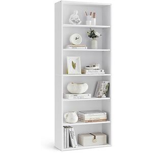 VASAGLE Estantería de 23.6 Pulgadas de Ancho, estantería Abierta de 6 Niveles con estantes de Almacenamiento Ajustables, Unidad de pie de Piso, Blanco Nube ULBC166T14 VASAGLE Estantería de 23.6 Pulgadas de Ancho, estantería Abierta de 6 Niveles con estantes de Almacenamiento Ajustables, Unidad de pie de Piso, Blanco Nube ULBC166T14