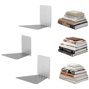 Umbra Conceal Floating Bookshelf Small Set of 3 Silver Hidden Bookshelves & Wall Displays Modern Practical Durable -Shaped Shelf Mounts to the Becomes Invisible Behind a Stack Books, Large Umbra Conceal Floating Bookshelf Small Set of 3 Silver Hidden Bookshelves & Wall Displays Modern Practical Durable -Shaped Shelf Mounts to the Becomes Invisible Behind a Stack Books, Large