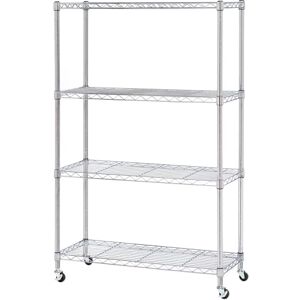 Seville Classics Estantería de Alambre de Acero sólido, Organizador de estantes Ajustables, para el hogar, Cocina, Oficina, cochera, recámara, clóset, Acero, 4 Niveles, 36 Pulgadas de Ancho x 14 Seville Classics Estantería de Alambre de Acero sólido, Organizador de estantes Ajustables, para el hogar, Cocina, Oficina, cochera, recámara, clóset, Acero, 4 Niveles, 36 Pulgadas de Ancho x 14