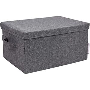 Bigso Box of Sweden Bigso Soft Foldable Fiberboard Storage Box with Lid, 7.5 x 10.2 x 13.8 in, Small, Grey (1012) Bigso Box of Sweden Bigso Soft Foldable Fiberboard Storage Box with Lid, 7.5 x 10.2 x 13.8 in, Small, Grey (1012)