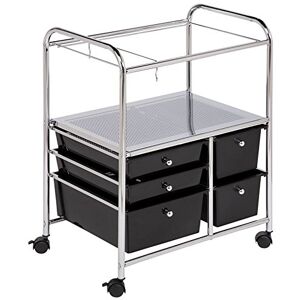 Honey-Can-Do Oficina Organizador, Carrito archivero con 5 gavetas, Negro, 1 Honey-Can-Do Oficina Organizador, Carrito archivero con 5 gavetas, Negro, 1