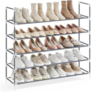 SONGMICS Zapatero de 5 Niveles, Almacenamiento de Zapatos para Pasillo, Delgado y Ahorra Espacio, Marco de Metal, estantes de Tela no Tejida, Gris ULSH055G01V1 SONGMICS Zapatero de 5 Niveles, Almacenamiento de Zapatos para Pasillo, Delgado y Ahorra Espacio, Marco de Metal, estantes de Tela no Tejida, Gris ULSH055G01V1