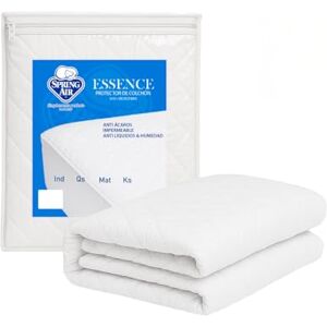 Spring Air Cubre Colchon Queen Size Essence Protector Tecnología Skin System Impermeable, Anti ácaros, Hipoalergénico y Transpirable Contorno Elástico Ajustable 40 cm de Altura Spring Air Cubre Colchon Queen Size Essence Protector Tecnología Skin System Impermeable, Anti ácaros, Hipoalergénico y Transpirable Contorno Elástico Ajustable 40 cm de Altura