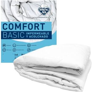 Spring Air COLCHONES DORMILÓN Protector Cubre Colchón Matrimonial Impermeable Acolchado Antiácaros Antibacterial Funda Protectora de Colchón Ajustable hasta 45 cm Apto para Lavado en Máquina Spring Air COLCHONES DORMILÓN Protector Cubre Colchón Matrimonial Impermeable Acolchado Antiácaros Antibacterial Funda Protectora de Colchón Ajustable hasta 45 cm Apto para Lavado en Máquina