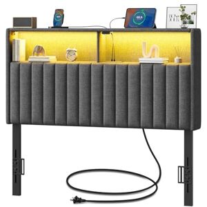 Rolanstar Cabecero para Cama de tamaño Individual con Almacenamiento, cabecera tapizada de Terciopelo con Puerto USB y Tipo C, 60.000 Colores de luz LED, Altura Ajustable, Resistente, fácil Montaje Rolanstar Cabecero para Cama de tamaño Individual con Almacenamiento, cabecera tapizada de Terciopelo con Puerto USB y Tipo C, 60.000 Colores de luz LED, Altura Ajustable, Resistente, fácil Montaje