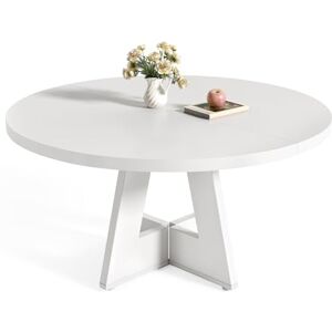 LITTLE TREE Mesa de Comedor Redonda para 4 a 6 Personas, Mesa de Comedor de 47 Pulgadas con Base de Pedestal de Madera para Cocina, Sala de Estar LITTLE TREE Mesa de Comedor Redonda para 4 a 6 Personas, Mesa de Comedor de 47 Pulgadas con Base de Pedestal de Madera para Cocina, Sala de Estar