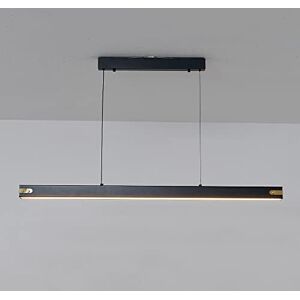 Jadssox Lámpara colgante negra minimalista Lámpara lineal LED isla de cocina Barra de iluminación colgante, lámpara suspendida de comedor mesa de billar candelabros de sala de estar, 3000K blanco cáli Jadssox Lámpara colgante negra minimalista Lámpara lineal LED isla de cocina Barra de iluminación colgante, lámpara suspendida de comedor mesa de billar candelabros de sala de estar, 3000K blanco cáli