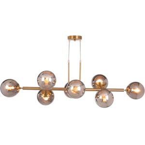 CALUX Lámpara Colgante Ajustable De Techo 8 Luces Ideal Para Interior Modelo C2080-8/Lc Tamaño Para Foco E27 Color Latón INCLUYE FOCOS CALUX Lámpara Colgante Ajustable De Techo 8 Luces Ideal Para Interior Modelo C2080-8/Lc Tamaño Para Foco E27 Color Latón INCLUYE FOCOS