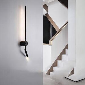 SWEMOPP Aplique De Pared Lineal Dormitorio De Metal LED Luces De Lectura Montadas En La Pared Negras Foco 16W Accesorio De Iluminación De Tira Larga Minimalista Moderno Para Cabecera De Cabecera Sala D SWEMOPP Aplique De Pared Lineal Dormitorio De Metal LED Luces De Lectura Montadas En La Pared Negras Foco 16W Accesorio De Iluminación De Tira Larga Minimalista Moderno Para Cabecera De Cabecera Sala D