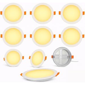 Megaluz Lampara de Techo LED Empotrable 18W, Luz Cálida 3000K, Aro Ajustable para Ø50-160mm, Plafón Redondo para Interior, No Regulable, Ideal para Casas, Sala, Cocina Megaluz Lampara de Techo LED Empotrable 18W, Luz Cálida 3000K, Aro Ajustable para Ø50-160mm, Plafón Redondo para Interior, No Regulable, Ideal para Casas, Sala, Cocina