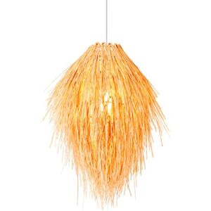 DUNMW Creative Lámpara colgante de ratán tejida a mano con forma de cono de pino, lámpara colgante de iluminación, lámpara de techo de ratán, lámpara decorativa para dormitorio, sala de estar DUNMW Creative Lámpara colgante de ratán tejida a mano con forma de cono de pino, lámpara colgante de iluminación, lámpara de techo de ratán, lámpara decorativa para dormitorio, sala de estar