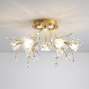 BFFGKGL Lámpara de Techo Colgante de Pasillo de Flores Doradas nórdicas para Sala de Estar Estudio BFFGKGL Lámpara de Techo Colgante de Pasillo de Flores Doradas nórdicas para Sala de Estar Estudio