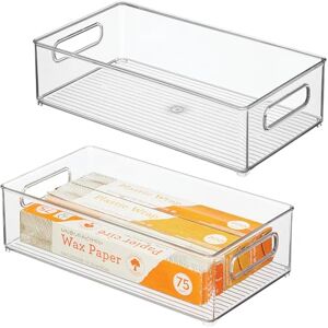 InterDesign Fridge and Freezer Storage Bin, 8-Inch by 4-Inch by 14.5-Inch, 2-Pack InterDesign Fridge and Freezer Storage Bin, 8-Inch by 4-Inch by 14.5-Inch, 2-Pack