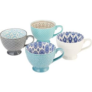 Signature Housewares Pad Print PP11 Juego de tazas (4 unidades), multicolor Signature Housewares Pad Print PP11 Juego de tazas (4 unidades), multicolor