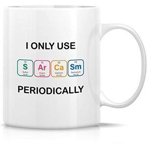 Retreez Taza divertida – I Only Use Sarcasm Periódicamente Química Química Estudiante Maestro Periódico Tazas de café de cerámica de 11 oz – Divertidas, sarcásticas, inspiradoras regalos de cumpleaños para amigos, compañeros de trabajo, papá mamá Retreez Taza divertida – I Only Use Sarcasm Periódicamente Química Química Estudiante Maestro Periódico Tazas de café de cerámica de 11 oz – Divertidas, sarcásticas, inspiradoras regalos de cumpleaños para amigos, compañeros de trabajo, papá mamá