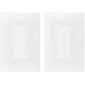 COTTON CRAFT Juego de 2 Alfombrillas de baño Reversibles de 17 x 24 Pulgadas, Color Blanco, 100% algodón Puro, súper Suave, Felpa y Absorbente, construcción Pesada con mechones a Mano, Reversible COTTON CRAFT Juego de 2 Alfombrillas de baño Reversibles de 17 x 24 Pulgadas, Color Blanco, 100% algodón Puro, súper Suave, Felpa y Absorbente, construcción Pesada con mechones a Mano, Reversible