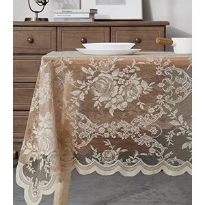 Warm Home Designs Mantel de Encaje de 152 cm x 264 cm. Mantel Rectangular Lino con Diseño de Rosas Inglesas. Mantel Rústico o Cubierta de Mesa de Comedor para 8-10 Invitados. LTC Linen 104 Warm Home Designs Mantel de Encaje de 152 cm x 264 cm. Mantel Rectangular Lino con Diseño de Rosas Inglesas. Mantel Rústico o Cubierta de Mesa de Comedor para 8-10 Invitados. LTC Linen 104