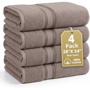 LANE LINEN Juego de 4 Toallas de baño 100% algodón (71 x 137 cm) Toallas de baño de algodón Mercerizado sin torsión Secado rápido, Muy Suaves y absorbentes Mínima Pelusa después de 3 Lavados - LANE LINEN Juego de 4 Toallas de baño 100% algodón (71 x 137 cm) Toallas de baño de algodón Mercerizado sin torsión Secado rápido, Muy Suaves y absorbentes Mínima Pelusa después de 3 Lavados -