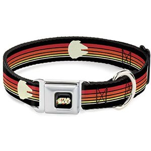 Buckle-Down Star Wars Collar para mascotas, collar de perro, hebilla de cinturón de seguridad de metal, Star Wars Millennium Falcon Stripe Negro/Multicolor, 13 a 17 pulgadas, 1.5 pulgadas de ancho Buckle-Down Star Wars Collar para mascotas, collar de perro, hebilla de cinturón de seguridad de metal, Star Wars Millennium Falcon Stripe Negro/Multicolor, 13 a 17 pulgadas, 1.5 pulgadas de ancho