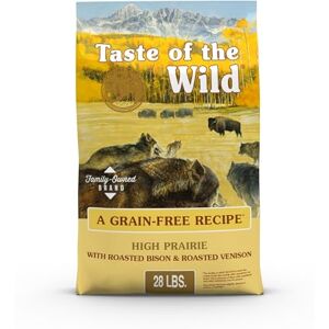 Taste Of The Wild Alimento seco para perros High Prairie Premium, sin cereales, rico en proteínas Taste Of The Wild Alimento seco para perros High Prairie Premium, sin cereales, rico en proteínas