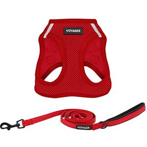 Best Pet Supplies Arnés de Malla para Todo Tipo de Clima y Correa Reflectante para Perro de 5 pies con Mango de Neopreno, para Cachorros de Raza pequeña, Mediana y Grande, arnés de Correa (Rojo), M Best Pet Supplies Arnés de Malla para Todo Tipo de Clima y Correa Reflectante para Perro de 5 pies con Mango de Neopreno, para Cachorros de Raza pequeña, Mediana y Grande, arnés de Correa (Rojo), M