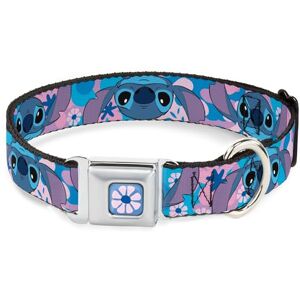 Buckle-Down Disney Collar para mascotas, collar de perro, hebilla de cinturón de seguridad de metal, lilo y puntada, expresiones de cerca, azules, rosas, 20 a 31 pulgadas, 1.5 pulgadas de ancho Buckle-Down Disney Collar para mascotas, collar de perro, hebilla de cinturón de seguridad de metal, lilo y puntada, expresiones de cerca, azules, rosas, 20 a 31 pulgadas, 1.5 pulgadas de ancho