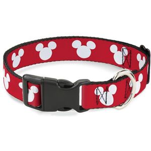 Buckle-Down Disney Collar para mascotas, collar de perro, hebilla de plástico, orejas de Mickey Mouse Icono rojo blanco, 7 a 8.5 pulgadas de ancho Buckle-Down Disney Collar para mascotas, collar de perro, hebilla de plástico, orejas de Mickey Mouse Icono rojo blanco, 7 a 8.5 pulgadas de ancho