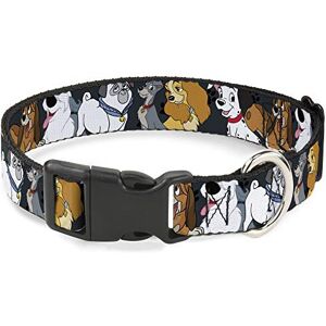 Buckle-Down Disney Collar para mascotas, collar de perro, hebilla de plástico, patas de collage de grupo de perros de Disney, gris, negro, 8.5 a 12 pulgadas, 0.5 pulgadas de ancho Buckle-Down Disney Collar para mascotas, collar de perro, hebilla de plástico, patas de collage de grupo de perros de Disney, gris, negro, 8.5 a 12 pulgadas, 0.5 pulgadas de ancho