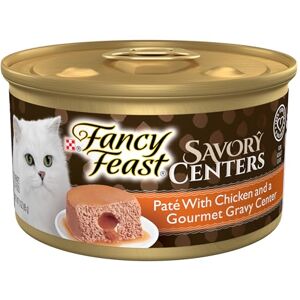 Fancy Feast Purina Pate Wet Cat Food; Savory Centers Pate with Chicken & Gourmet Gravy Center (24) 3 oz. Cans Fancy Feast Purina Pate Wet Cat Food; Savory Centers Pate with Chicken & Gourmet Gravy Center (24) 3 oz. Cans